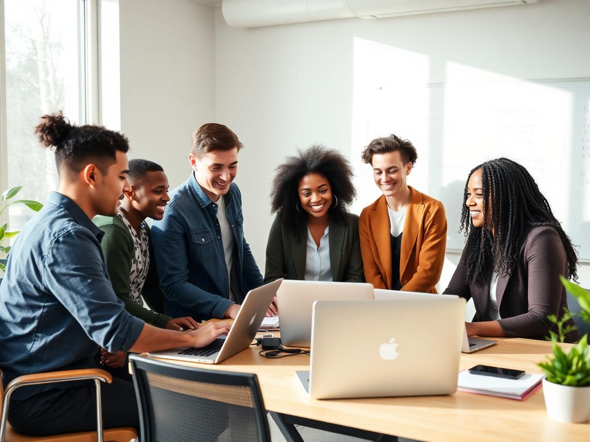 A diverse Aarsal team working together